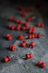 Merchant & Mills Wooden Map Pins in red for securing maps, photos, and craft projects