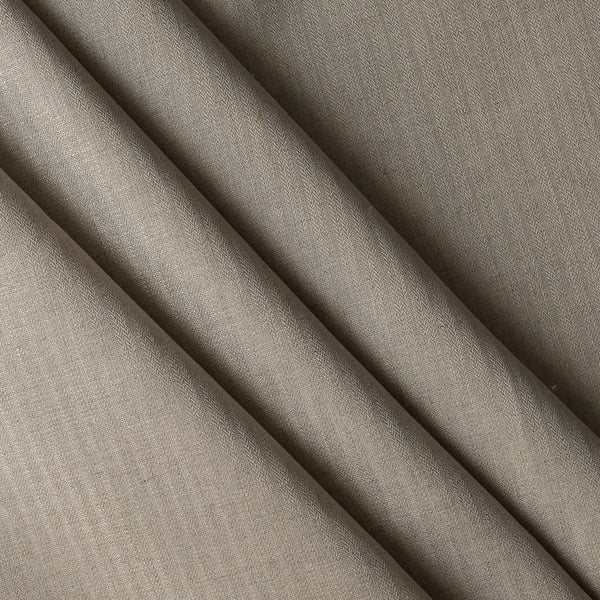 Close-up of Natural Crest Stripe — natural beige 100% linen fabric with vertical herringbone stripes, 220 GSM