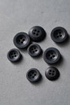 Navy corozo button 18mm, 4 hole sewing button
