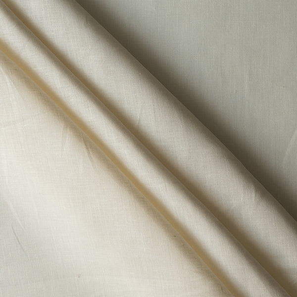 Opal Cream warm off-white linen fabric, piece dyed, 100% linen, 60 LEA