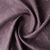 Purple Wattle linen fabric with white leaf silhouettes and brushstroke patterns on a deep purple 