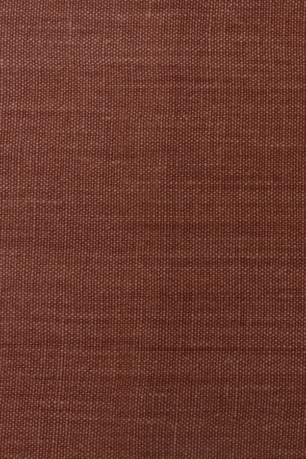 Red Ochre 630 GSM heavyweight 100% linen upholstery fabric in a deep earthy red-brown