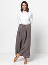 Reeve Woven Culotte sewing pattern – wide-leg cropped pants with elastic waistband, inseam pockets, and hem pleats