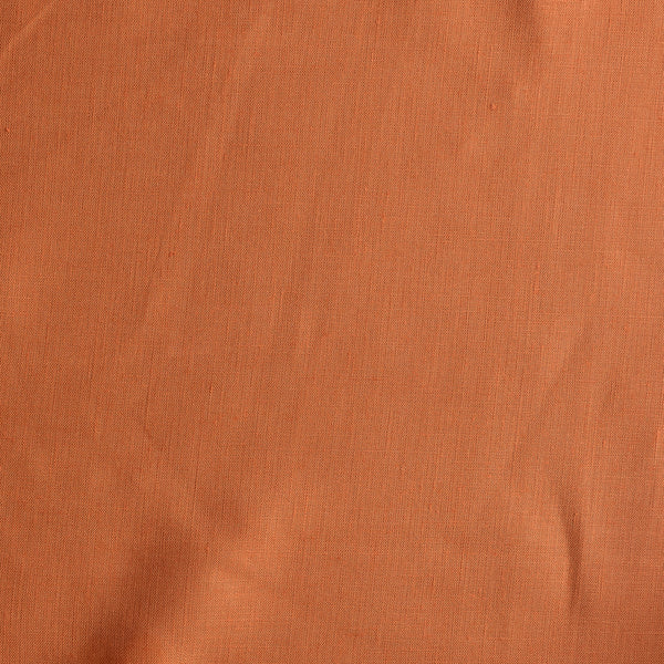 Sunset Terracotta Tuscany Linen fabric – warm terracotta orange, 170 GSM