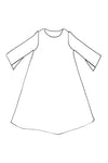 The Trapeze Sewing Pattern - Flared Dress with Neat Shoulders and Shallow Neckline