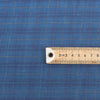 Country Blue Check 100% Linen Fabric