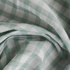 Trendy checked Gumtree Gingham fabric in pale green and white, lightweight and versatile