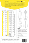 Jenny Overalls and Trouser sewing pattern, featuring ultra-high rise, wide-leg design, and customizable details, suitable for bottom-weight woven fabrics like denim and linen.