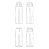 Misses' High Waisted Flared Pants Sewing Pattern N6660