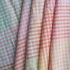 Rainbow Gingham 100% Linen Fabric