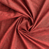 Rich red velvet two-tone linen fabric with a unique denim-like texture, ideal for crafting stylish and elegant garments.