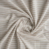 Timeless Sandalwood Stripes linen fabric in neutral tones, ideal for both fashion and home décor projects.