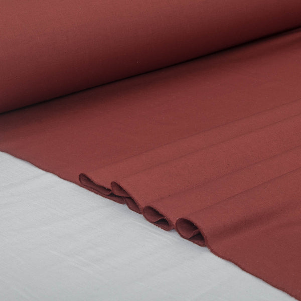 Wine Red Linen Blend Fabric-Linen Blend Fabrics-Baird Mcnutt Linen-de Linum
