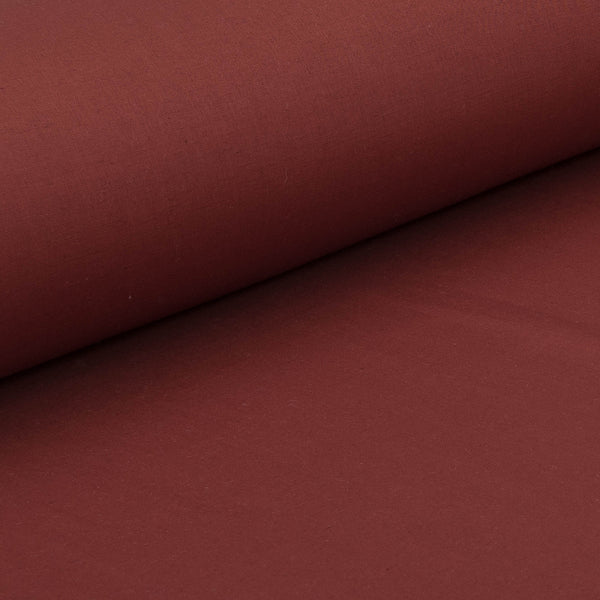 Wine Red Linen Blend Fabric-Linen Blend Fabrics-Baird Mcnutt Linen-de Linum